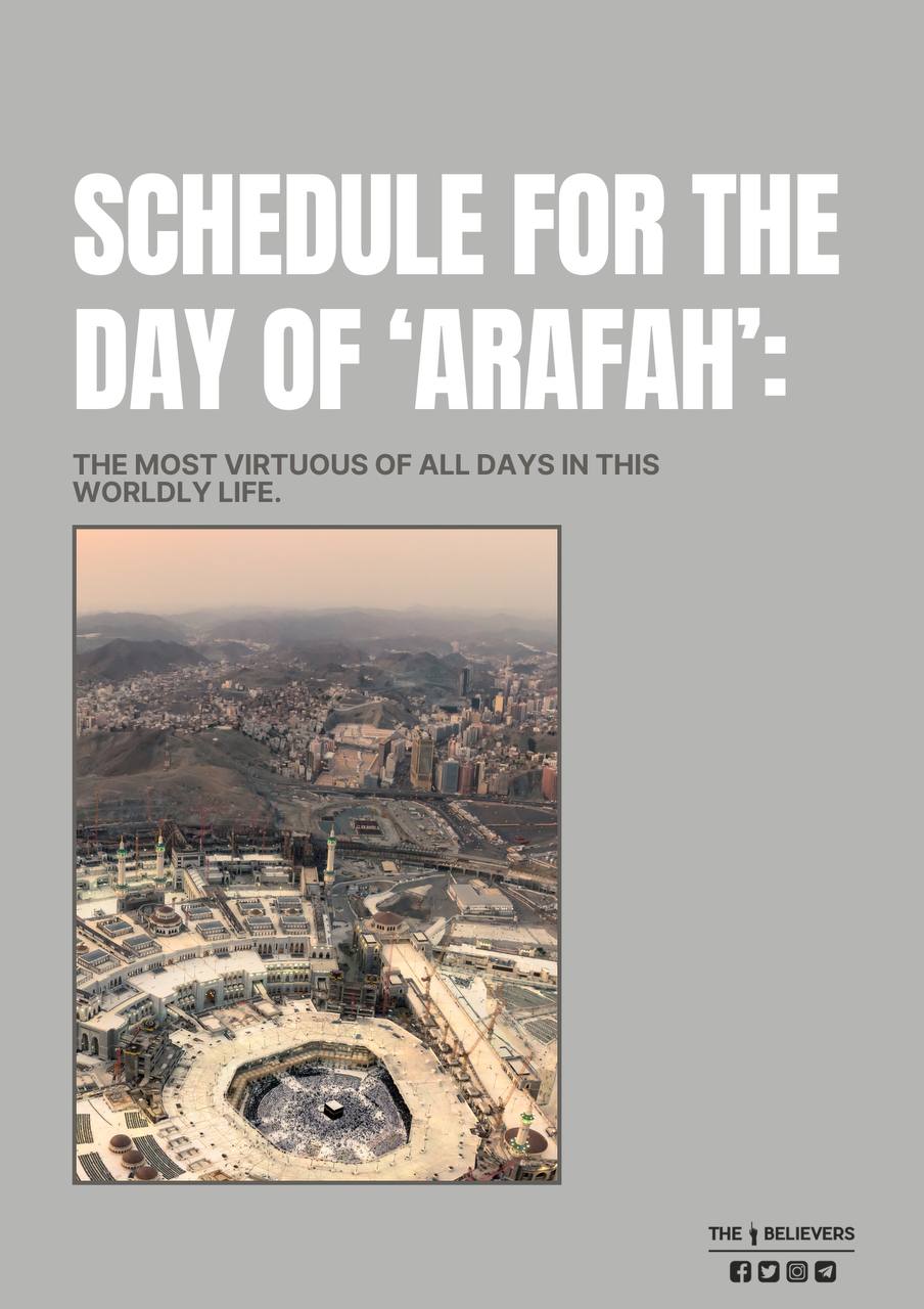 Shedule for the day of Arafah